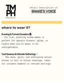 Snake’s Voice -  Inspired by The Voice Of The Snake Eau de Parfum by Gu*ci