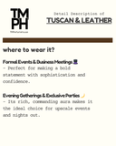 TUSCAN & Leather - Inspired by To* Ford Tuscan Leather