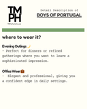Boys Of Portugal - Inspired by Cr*ed Bois du Portugal